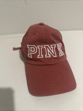 PINK Victoria's Secret Mauve Kids' Baseball Cap with White Embroidered Logo